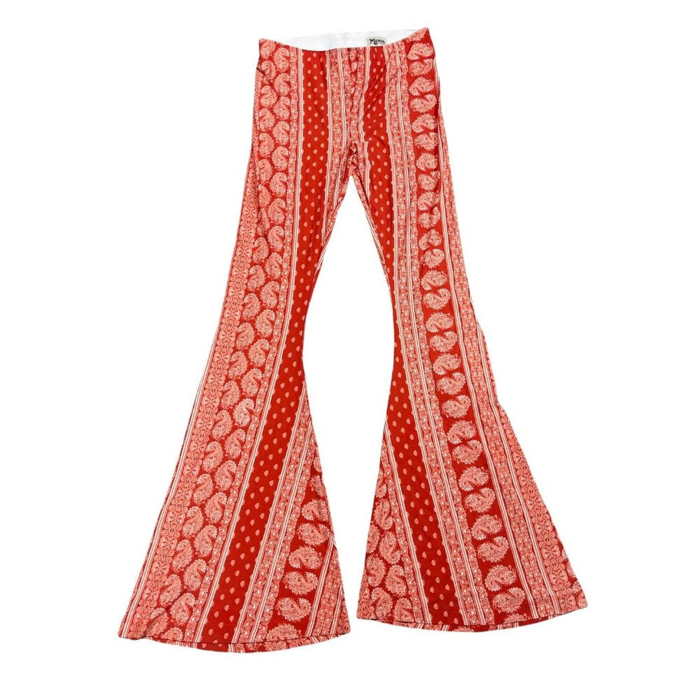 Show me your Mumu Orange Paisley Bell Bottom Pants XL